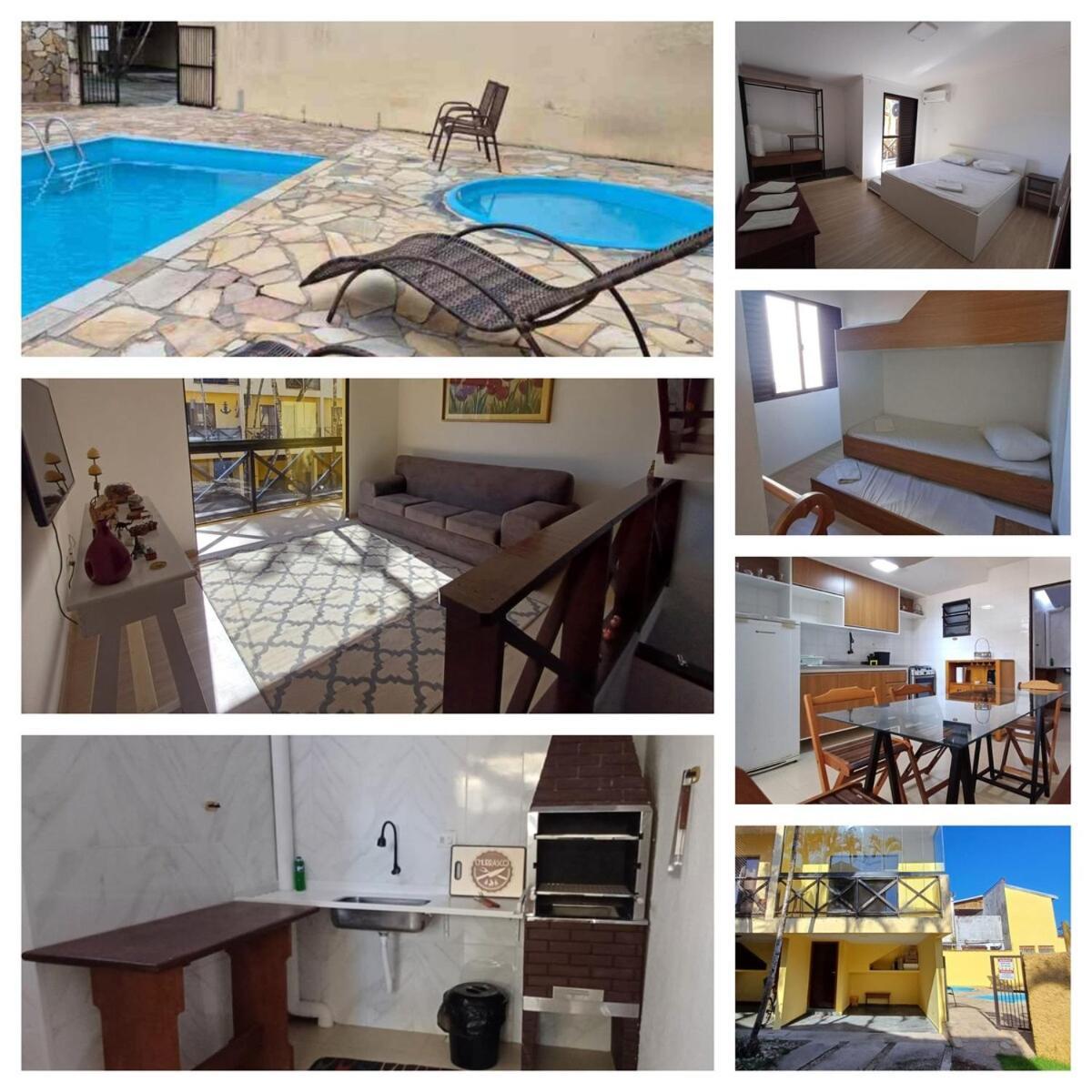 Apartamento Triplex - Ar Condicionado - Roupas De Cama - Piscina - Churrasqueira - Wifi *